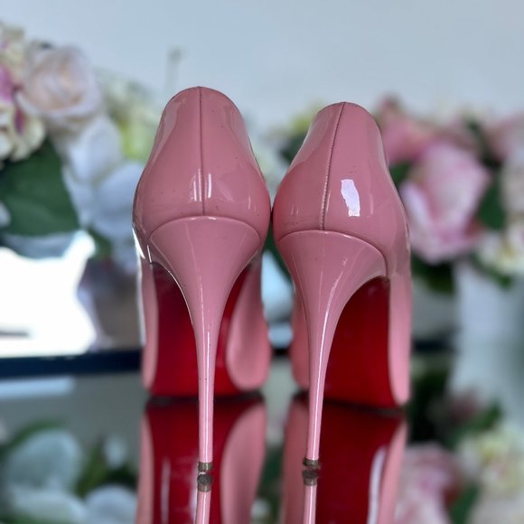 Christian Louboutin Pink 100 Patent Leather Pigalle Follies Pumps - Picture 5 of 7